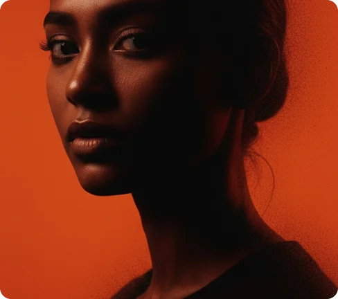 Portrait with dramatic lighting
